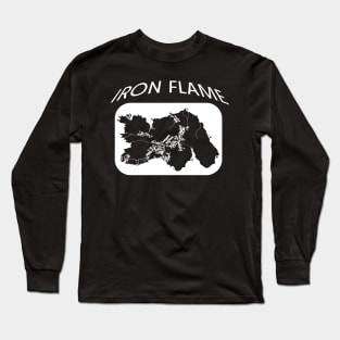 Iron Flame Map White Long Sleeve T-Shirt